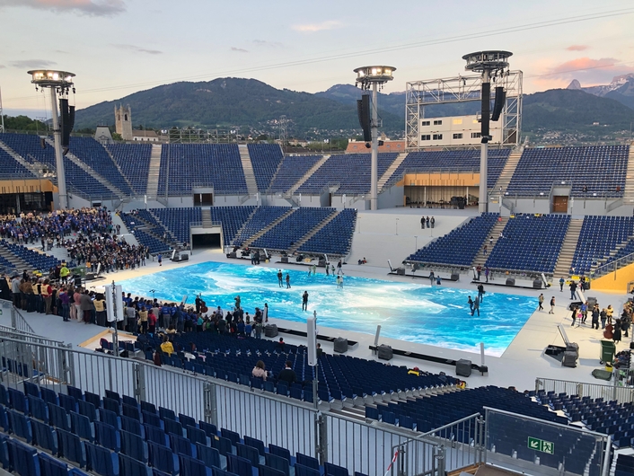 Absen, VISS Display and Alabama combine to deliver the world’s biggest LED floor for a once-in-a-generation Swiss spectacular