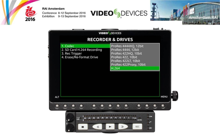 VIDEO DEVICES TO HIGHLIGHT NEW H.264 RECORDING CAPABILITIES FOR PIX-E SERIES AT IBC 2016