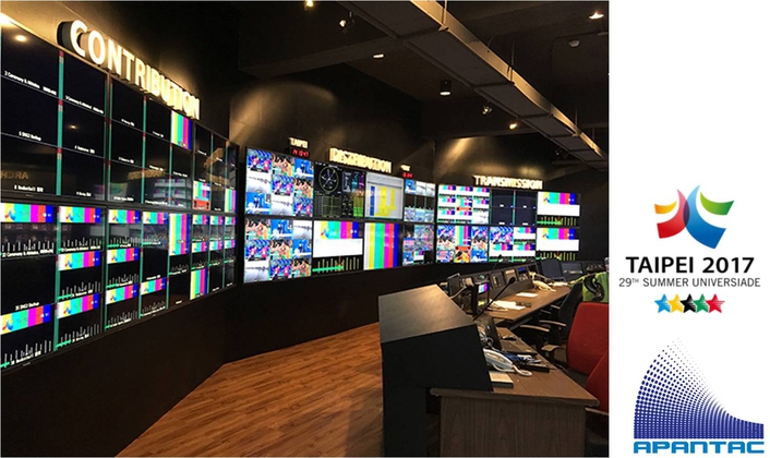 Apantac Multiviewers Chosen for Master Playout Center at Summer Universiade Games in Taiwan  