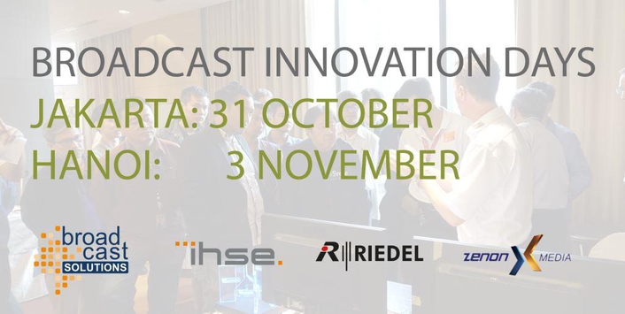 IHSE joins Broadcast Solutions' Broadcast Innovation Days in Asia in October and November