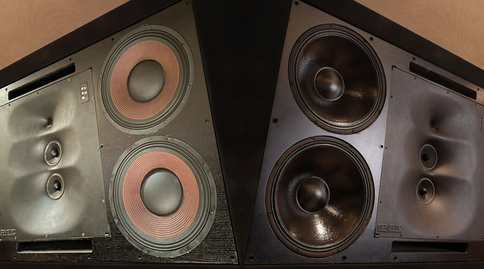 Prime Sound have upgraded their 1035A main monitors (left) to 1235A smart active models (right) via a Genelec retrofit upgrade kit.